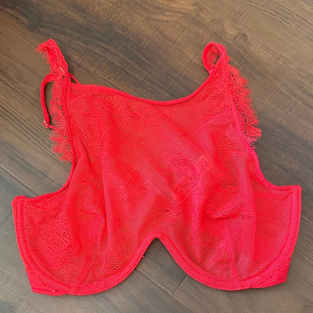 Victoria's Secret Red Lace Bra